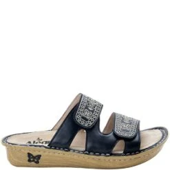 Alegria Women's Violette Slip-On Sandals - Sew Cool Black -Elliotts Boots Shop AAVIO 721 2