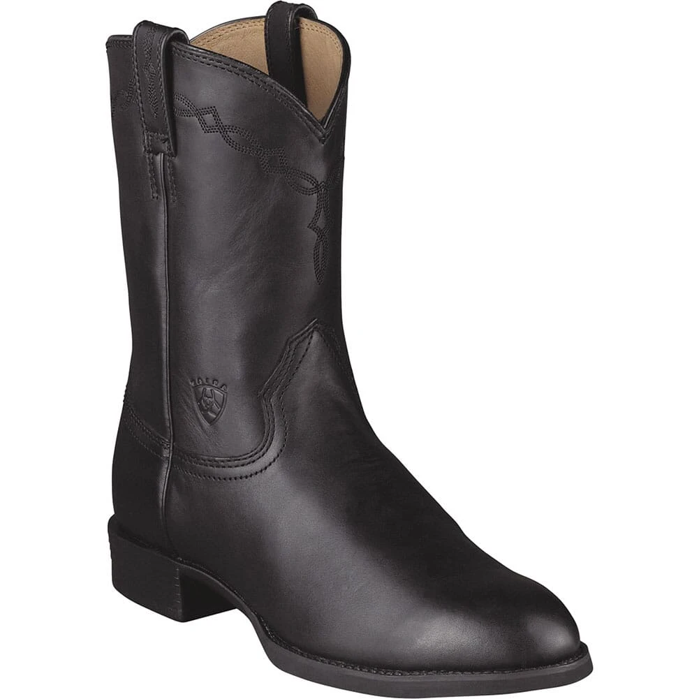Ariat Men's Heritage Round Toe Western Ropers - Black 1 Ariat Men's Heritage Round Toe Western Ropers - Black