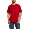 Ariat Men's Rebar Cottonstrong SS Crew - Rio Red