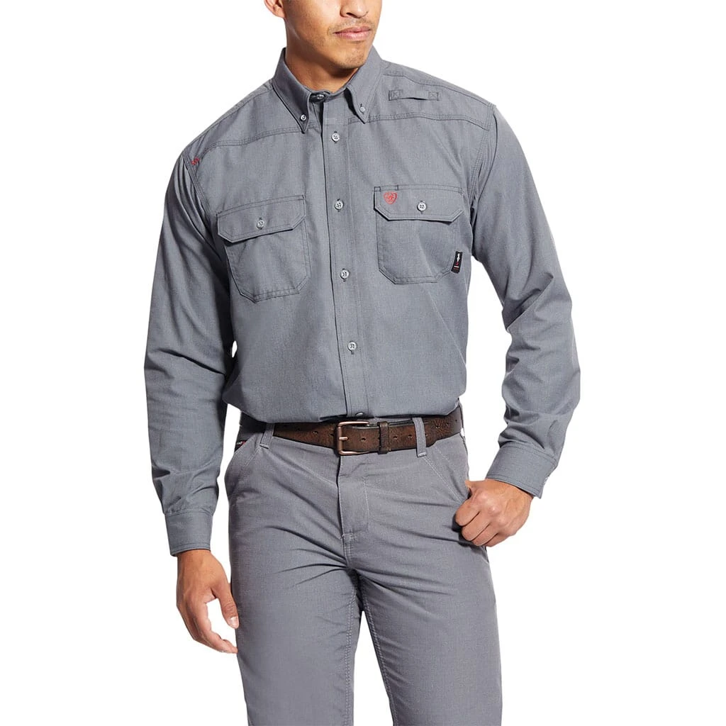 Ariat Men's FR Featherlight Work Shirt - Gunmetal 1 Ariat Men's FR Featherlight Work Shirt - Gunmetal