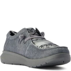 Ariat Men's Hilo Stretch Lace Casual Shoes - Charcoal/Gray Aztec Print
