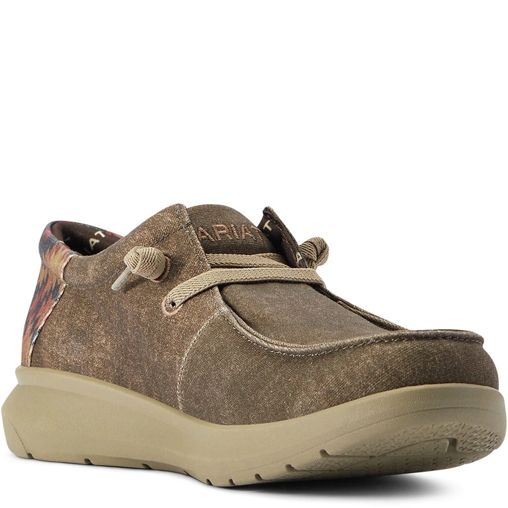 Ariat Men's Hilo Stretch Lace Casual Shoes - Dark Tan 3 Ariat Men's Hilo Stretch Lace Casual Shoes - Dark Tan - Image 3