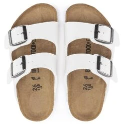 Birkenstock Arizona Kids Birko-Flor Sandals - White 7 Birkenstock Arizona Kids Birko-Flor Sandals - White -Elliotts Boots Shop BK1016934 2