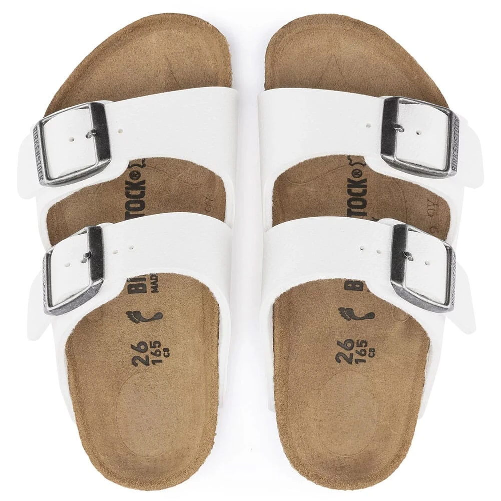 Birkenstock Arizona Kids Birko-Flor Sandals - White 3 Birkenstock Arizona Kids Birko-Flor Sandals - White - Image 3