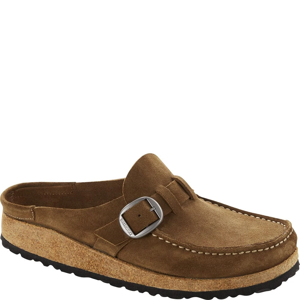 Birkenstock Women's Buckley Suede Leather Slip Ons - Tea 1 Birkenstock Women's Buckley Suede Leather Slip Ons - Tea