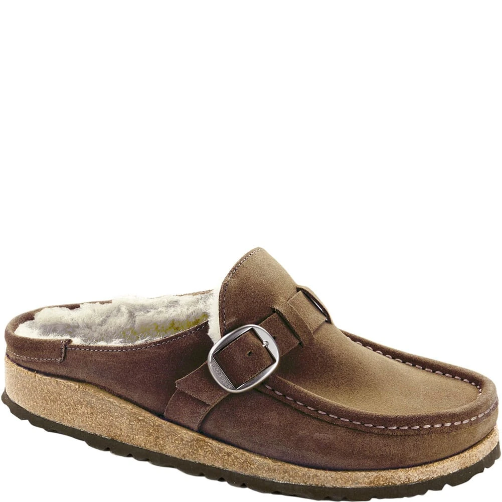 Birkenstock Women's Buckley Shearling Slip Ons - Tea/Natural 1 Birkenstock Women's Buckley Shearling Slip Ons - Tea/Natural