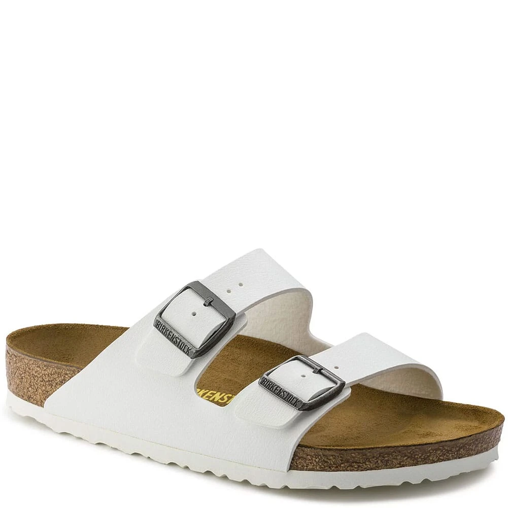 Birkenstock Women's Arizona Birko-Flor Sandals - White 5 Birkenstock Women's Arizona Birko-Flor Sandals - White - Image 5
