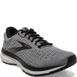 Brooks Men's Ghost 13 Road Running Shoes - Primer Grey/Pearl/Black -Elliotts Boots Shop BR110348 040 2