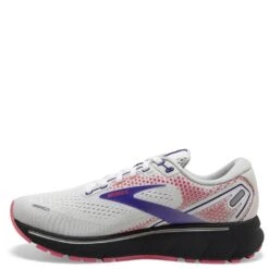 Brooks Women's Ghost 14 Athletic Shoes - White/Purple 8 Brooks Women's Ghost 14 Athletic Shoes - White/Purple -Elliotts Boots Shop BR120356 192 2