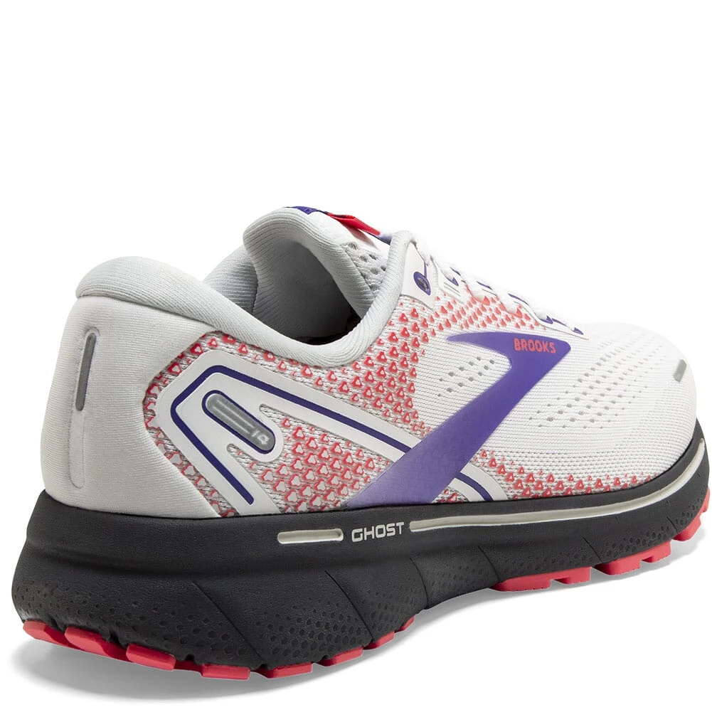 Brooks Women's Ghost 14 Athletic Shoes - White/Purple 4 Brooks Women's Ghost 14 Athletic Shoes - White/Purple - Image 4
