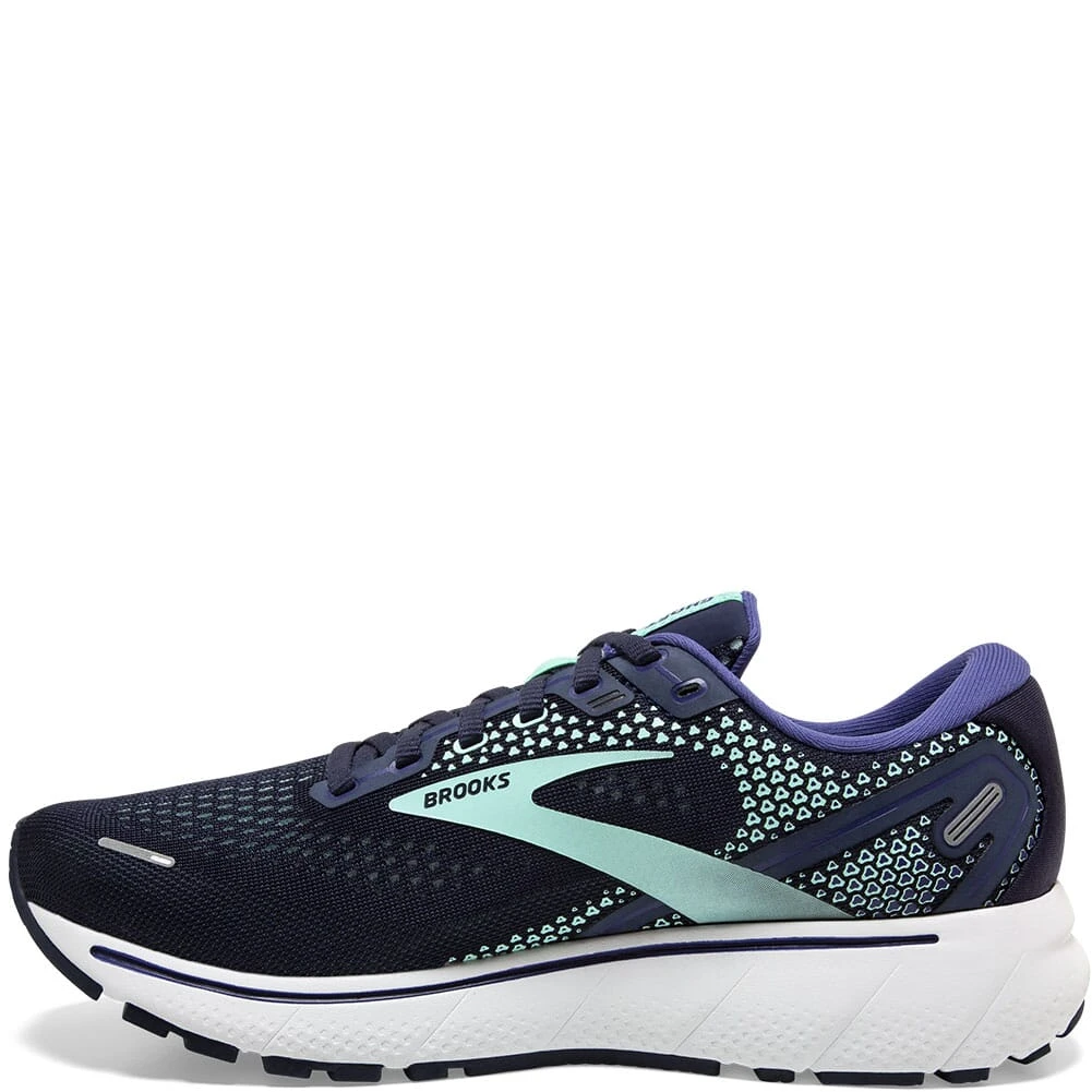 Brooks Women's Ghost 14 Athletic Shoes - Peacoat/Yucca/Navy 2 Brooks Women's Ghost 14 Athletic Shoes - Peacoat/Yucca/Navy - Image 2