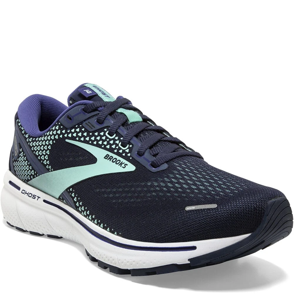 Brooks Women's Ghost 14 Athletic Shoes - Peacoat/Yucca/Navy 4 Brooks Women's Ghost 14 Athletic Shoes - Peacoat/Yucca/Navy - Image 4