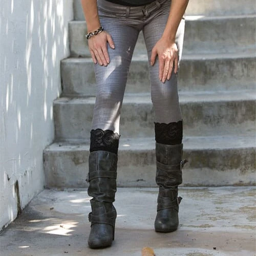 Darby Lacie Lace Boottights - Jet Black 1 Darby Lacie Lace Boottights - Jet Black