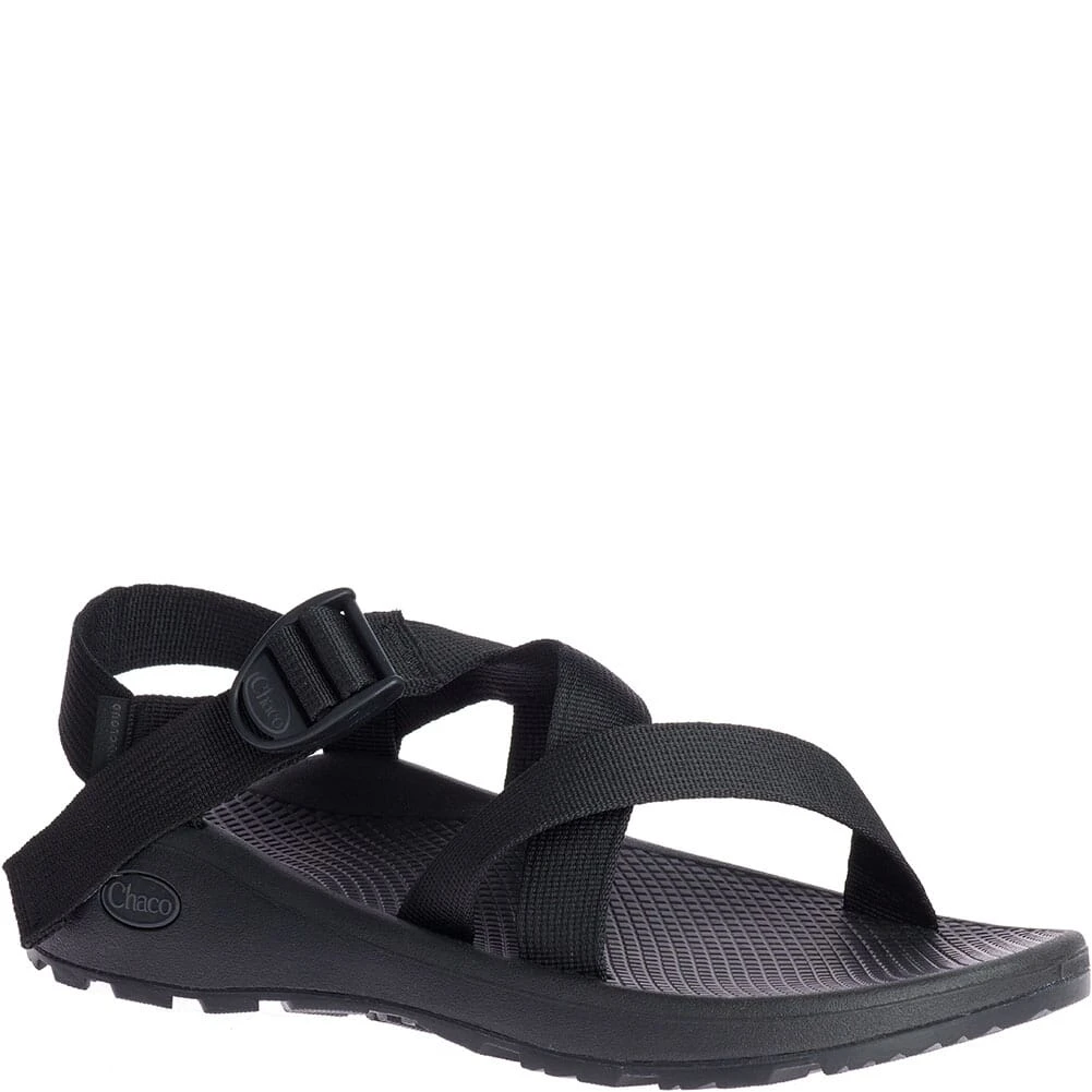 Chaco Men's Z/1 Cloud Wide Sandals - Solid Black 2 Chaco Men's Z/1 Cloud Wide Sandals - Solid Black - Image 2