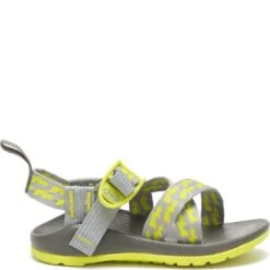 Chaco Kids Z1 Ecotread Sandals - Bolt Neon 6 Chaco Kids Z1 Ecotread Sandals - Bolt Neon -Elliotts Boots Shop CUJCH180351 2