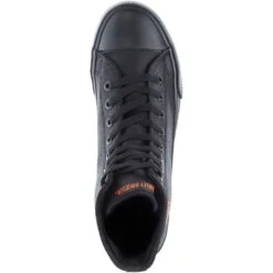 Harley Davidson Men's Baxter Casual Shoes - Black/ Orange -Elliotts Boots Shop D93343 4