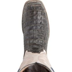Double H Men's Caiman Print Safety Ropers - Chocolate 10 Double H Men's Caiman Print Safety Ropers - Chocolate -Elliotts Boots Shop DH5230 4