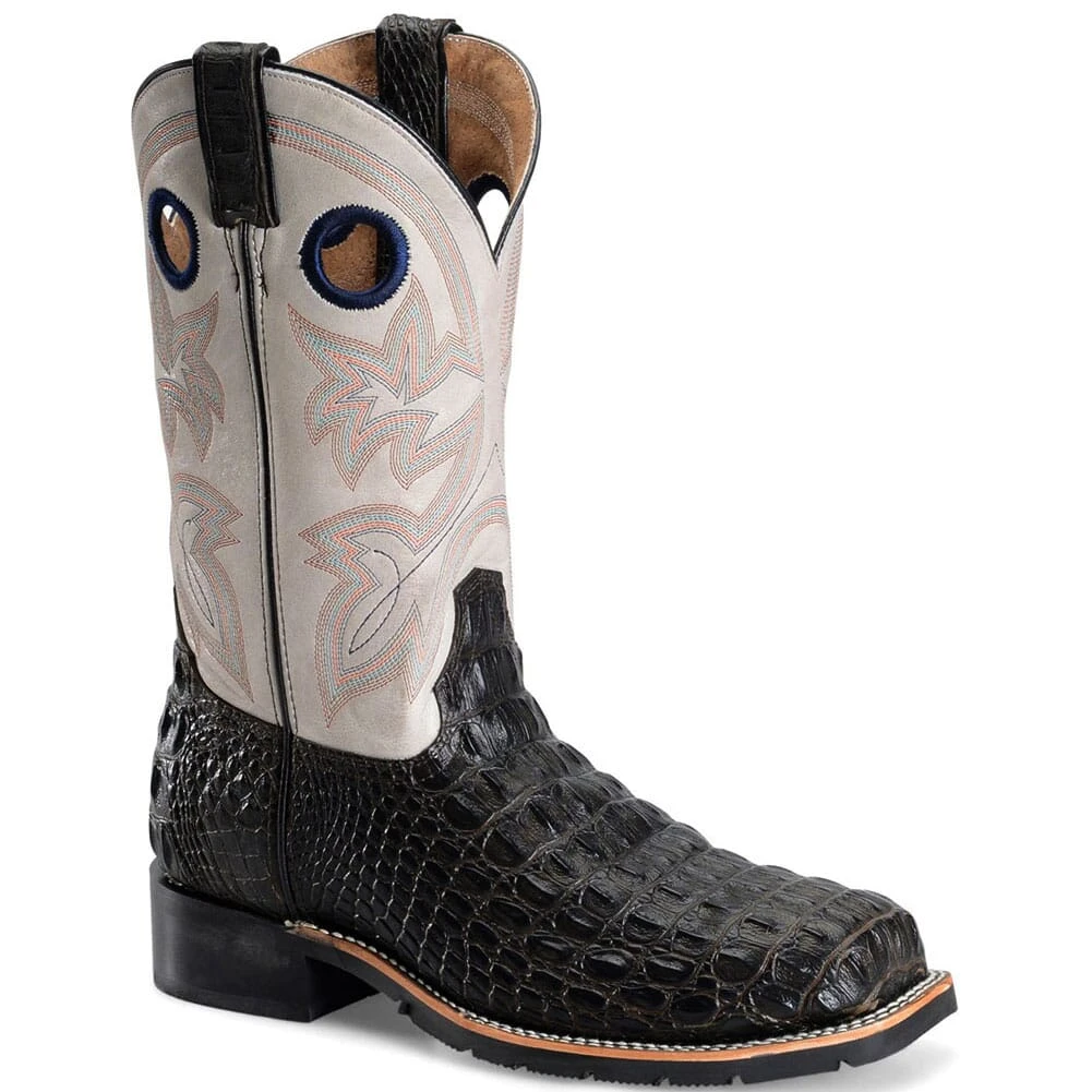 Double H Men's Caiman Print Safety Ropers - Chocolate 6 Double H Men's Caiman Print Safety Ropers - Chocolate - Image 6