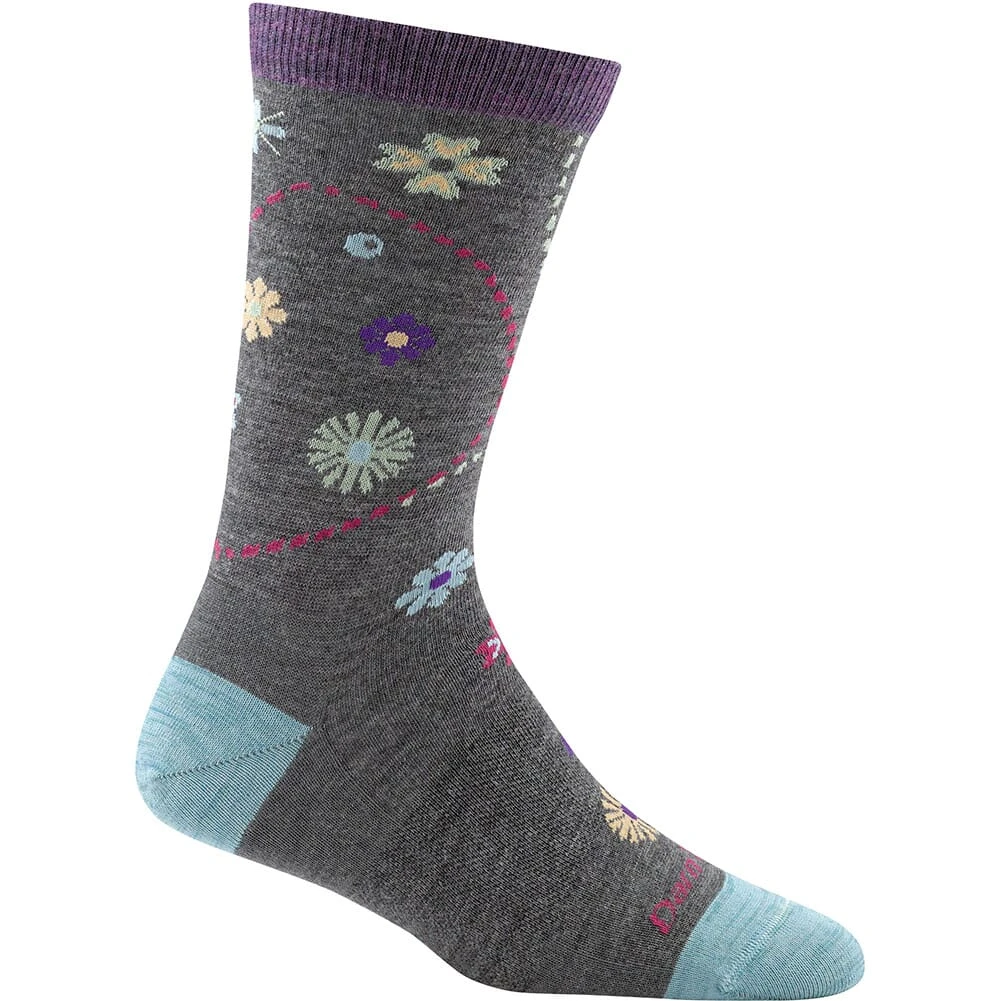 Darn Tough Women's Garden Crew Light Socks - Medium Gray 1 Darn Tough Women's Garden Crew Light Socks - Medium Gray