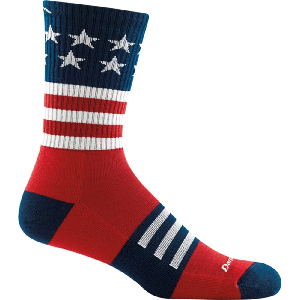 Darn Tough Men's Captain Stripe Micro Crew Lightweight Socks - Stripes 1 Darn Tough Men's Captain Stripe Micro Crew Lightweight Socks - Stripes