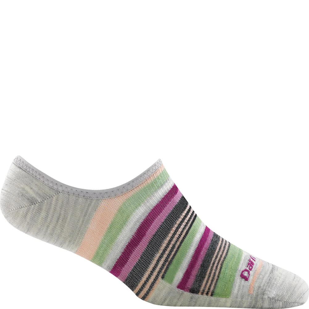 Darn Tough Women's Topless Multi Stripe No Show Hidden Socks - Ash 1 Darn Tough Women's Topless Multi Stripe No Show Hidden Socks - Ash