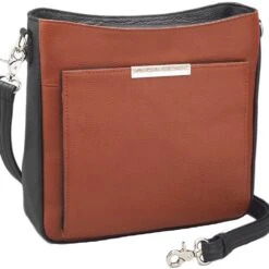 Gun Tote'n Mamas Women's Slim Cross Body Purse - Cinnamon/Black -Elliotts Boots Shop GTM 98 2