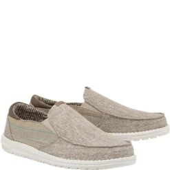 Hey Dude Men's Thad Chambray Casual Shoes - Riviera Beige -Elliotts Boots Shop HD111910590 5