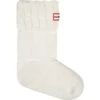 Hunter Women's Six-Stitch Cable Short Boot Socks - White
