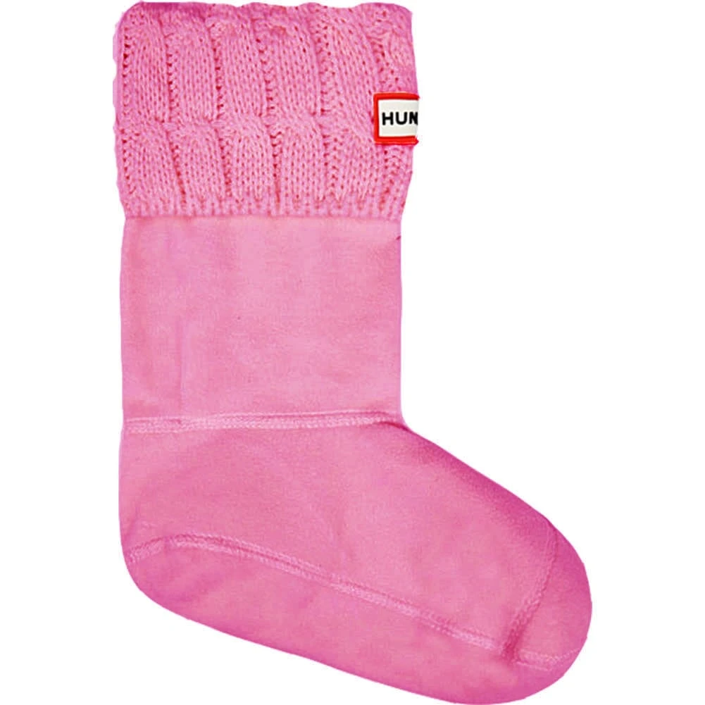 Hunter Women's Six-Stitch Cable Short Boot Socks - Pink 1 Hunter Women's Six-Stitch Cable Short Boot Socks - Pink
