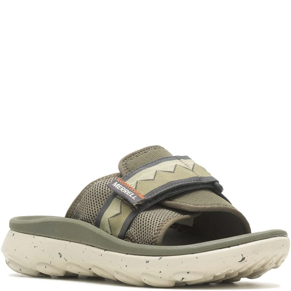 Merrell Men's Hut Ultra Flip Slides - Olive 1 Merrell Men's Hut Ultra Flip Slides - Olive