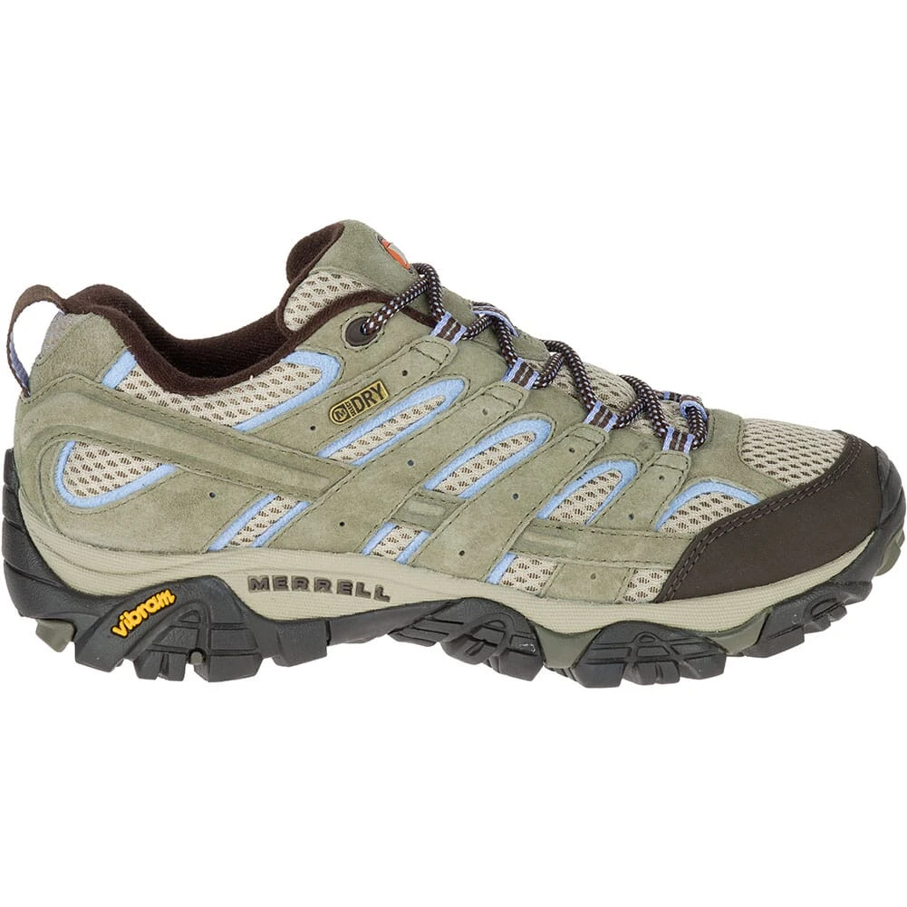 Merrell Women's Moab 2 WP Wide Hiking Shoes - Dusty Olive 2 Merrell Women's Moab 2 WP Wide Hiking Shoes - Dusty Olive - Image 2