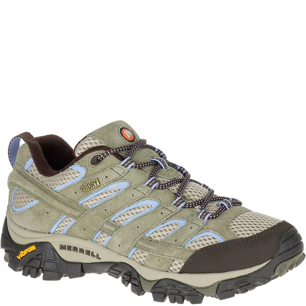 Merrell Women's Moab 2 WP Wide Hiking Shoes - Dusty Olive 6 Merrell Women's Moab 2 WP Wide Hiking Shoes - Dusty Olive - Image 6