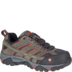 Merrell Men's Moab Vertex Vent Safety Shoes - Pewter -Elliotts Boots Shop J11121 4