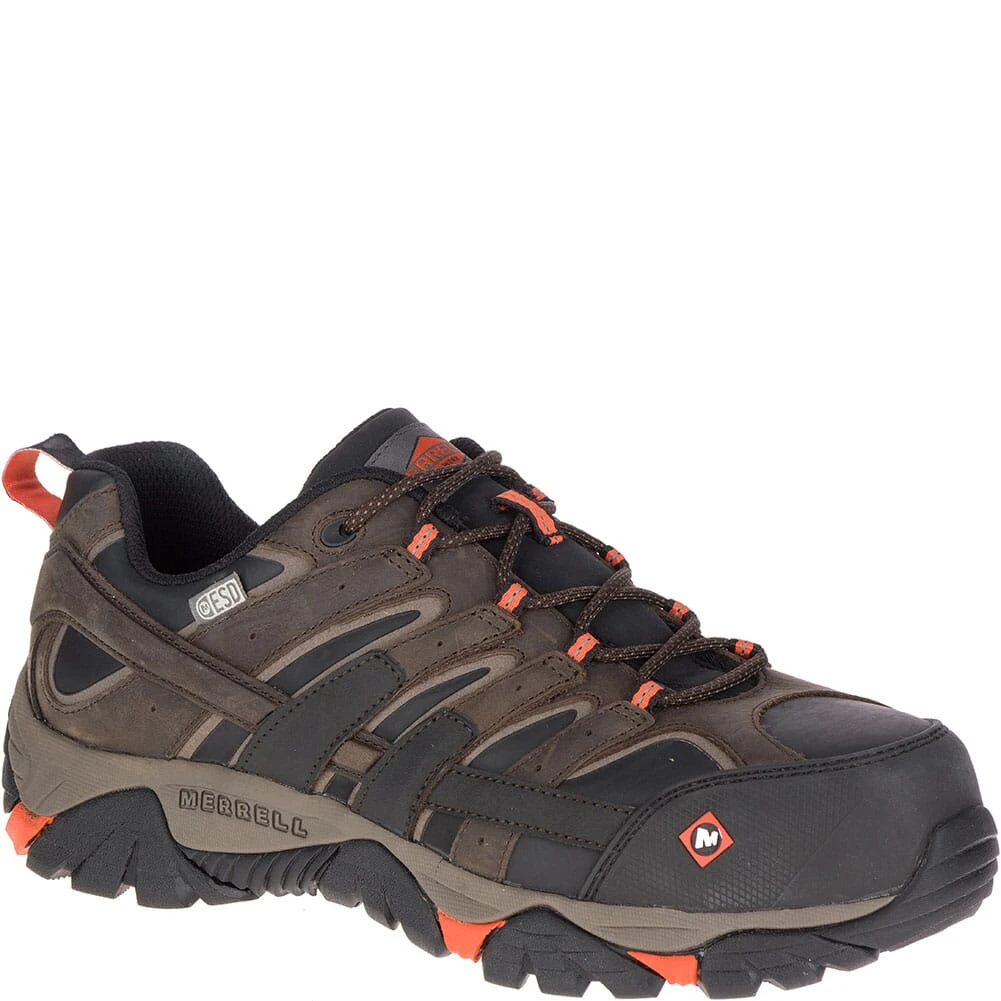 Merrell Men's Moab 2 ESD Wide Safety Shoes - Espresso 6 Merrell Men's Moab 2 ESD Wide Safety Shoes - Espresso - Image 6