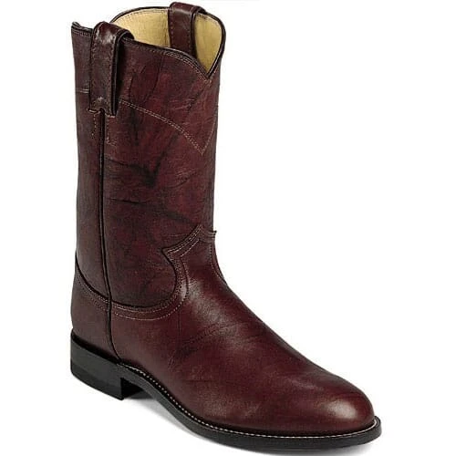 Men's 10IN Classic Western Justin Ropers - Dark Brown 1 Men's 10IN Classic Western Justin Ropers - Dark Brown