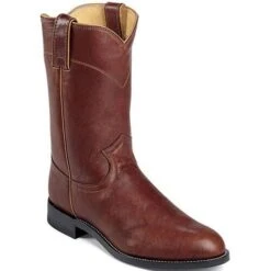 Men's Roper Toe Classic Western Justin - Chestnut