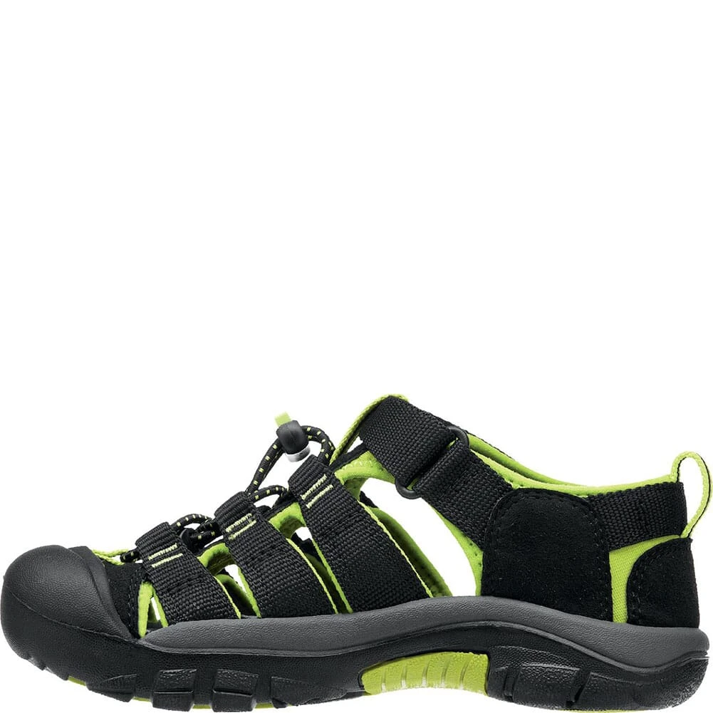 KEEN Little Kid's Newport H2 Sandals - Black/Lime Green 2 KEEN Little Kid's Newport H2 Sandals - Black/Lime Green - Image 2