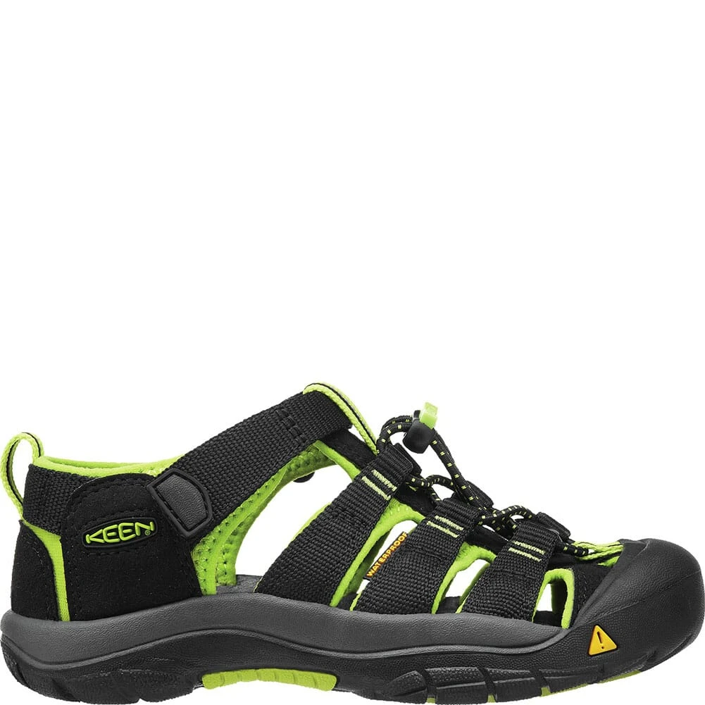 KEEN Little Kid's Newport H2 Sandals - Black/Lime Green 3 KEEN Little Kid's Newport H2 Sandals - Black/Lime Green - Image 3