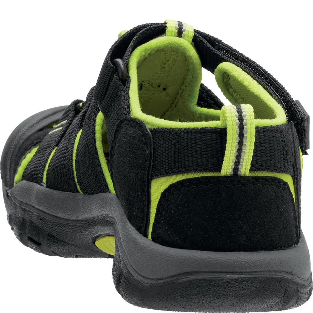 KEEN Little Kid's Newport H2 Sandals - Black/Lime Green 4 KEEN Little Kid's Newport H2 Sandals - Black/Lime Green - Image 4