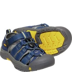 KEEN Big Kids Newport H2 Sandals - Blue Depths/Gargoyle -Elliotts Boots Shop KE1009962 4