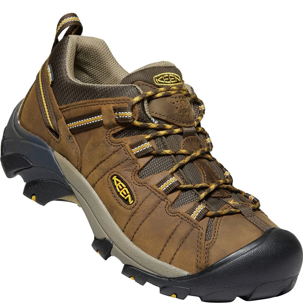 KEEN Men's Targhee II Wide Hiking Shoes - Cascade Brown/Yellow 4 KEEN Men's Targhee II Wide Hiking Shoes - Cascade Brown/Yellow - Image 4