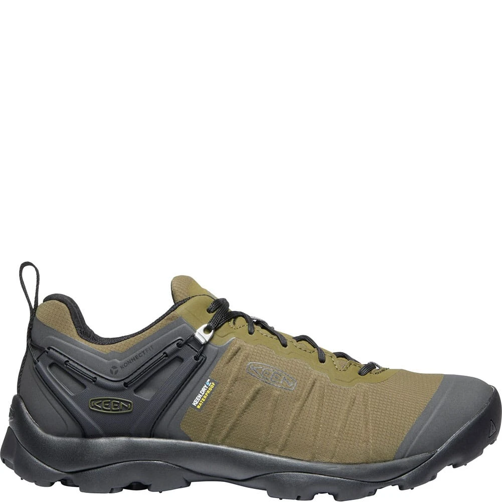 KEEN Men's Venture WP Hiking Shoes - Dark Olive/Raven 2 KEEN Men's Venture WP Hiking Shoes - Dark Olive/Raven - Image 2