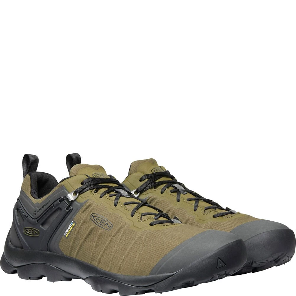 KEEN Men's Venture WP Hiking Shoes - Dark Olive/Raven 3 KEEN Men's Venture WP Hiking Shoes - Dark Olive/Raven - Image 3