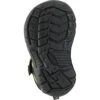 KEEN Kid's Newport H2 Sandals - Black/Lime Green