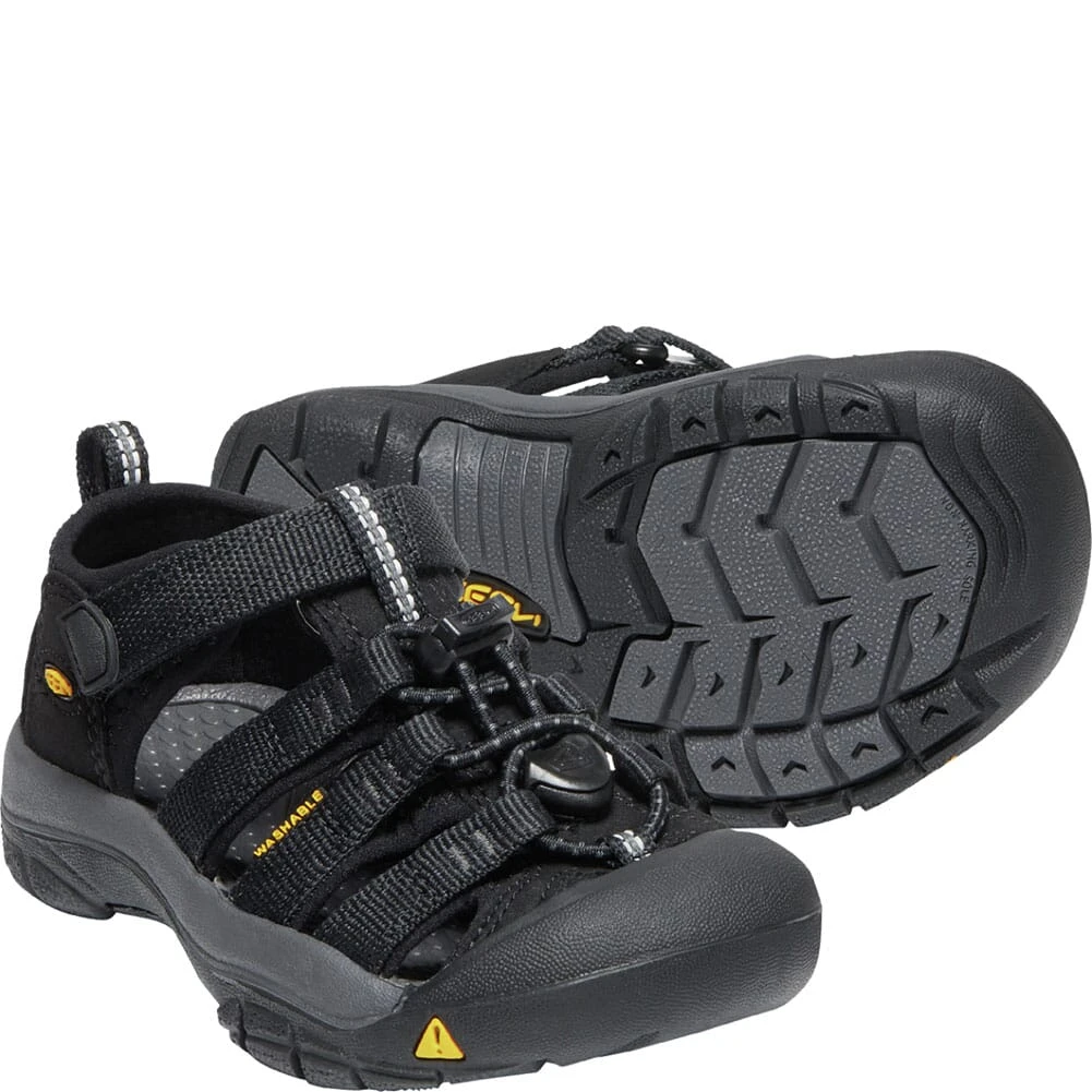 KEEN Kid's Newport H2 Sandals - Black/Keen Yellow 3 KEEN Kid's Newport H2 Sandals - Black/Keen Yellow - Image 3