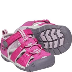 KEEN Kid's Seacamp II CNX Casual Shoes - Very Berry/Dawn Pink 7 KEEN Kid's Seacamp II CNX Casual Shoes - Very Berry/Dawn Pink -Elliotts Boots Shop KE1022940 2