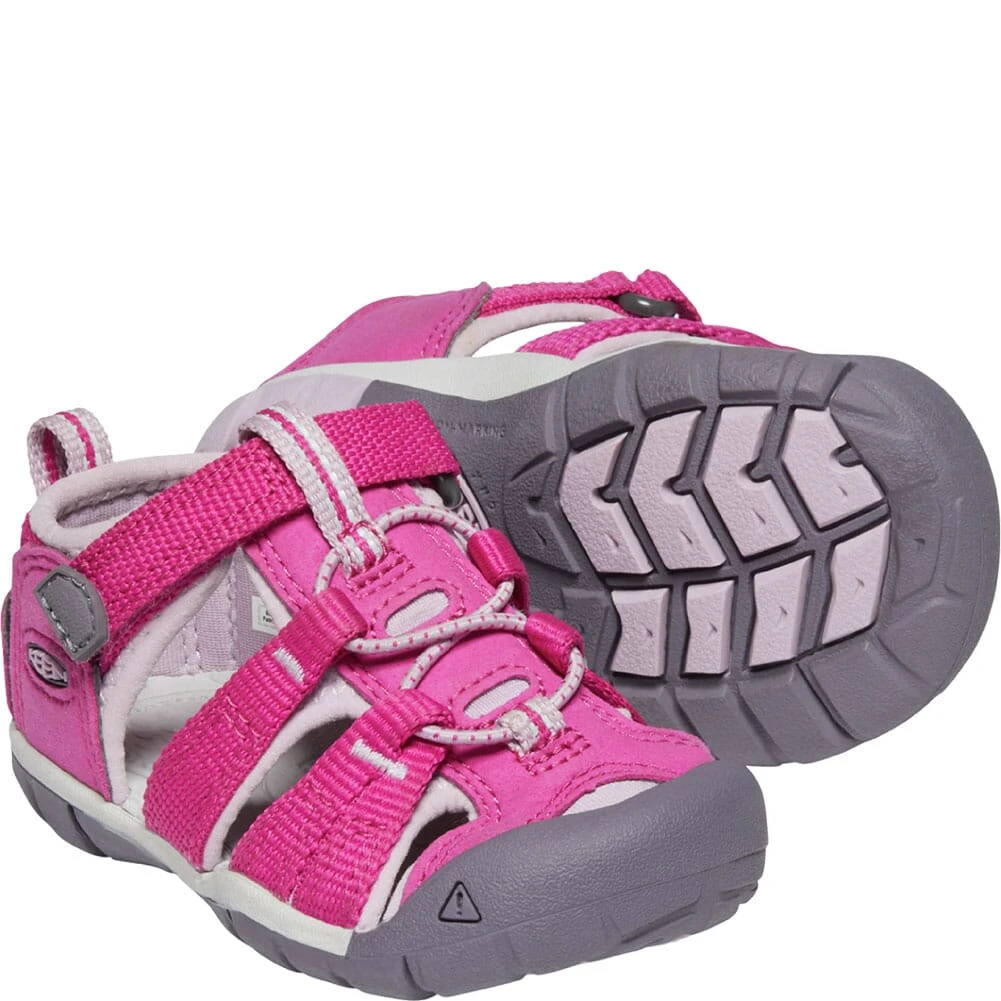 KEEN Kid's Seacamp II CNX Casual Shoes - Very Berry/Dawn Pink 3 KEEN Kid's Seacamp II CNX Casual Shoes - Very Berry/Dawn Pink - Image 3
