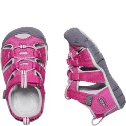KEEN Kid's Seacamp II CNX Casual Shoes - Very Berry/Dawn Pink 8 KEEN Kid's Seacamp II CNX Casual Shoes - Very Berry/Dawn Pink -Elliotts Boots Shop KE1022940 3
