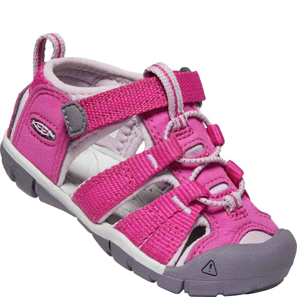 KEEN Kid's Seacamp II CNX Casual Shoes - Very Berry/Dawn Pink 5 KEEN Kid's Seacamp II CNX Casual Shoes - Very Berry/Dawn Pink - Image 5