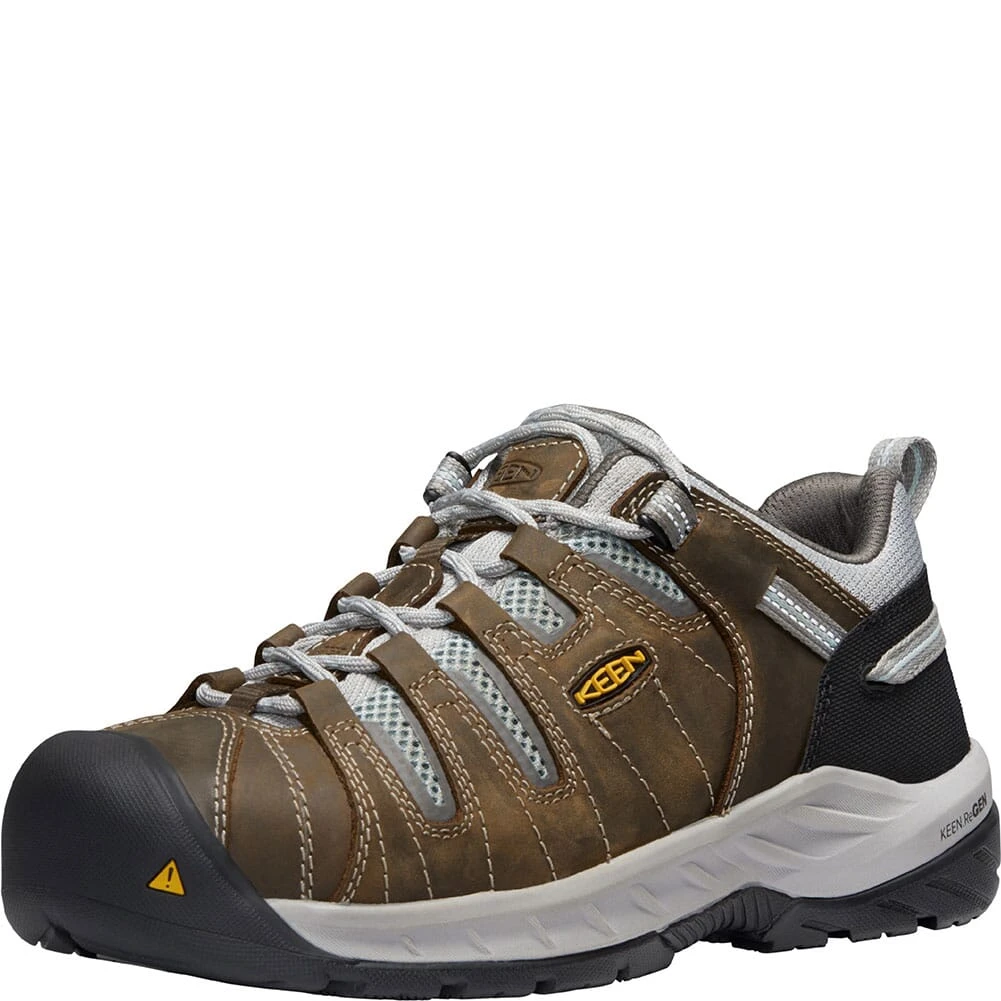 KEEN Utility Women's Flint II Safety Shoes - Cascade Brown/Surf Spray 2 KEEN Utility Women's Flint II Safety Shoes - Cascade Brown/Surf Spray - Image 2
